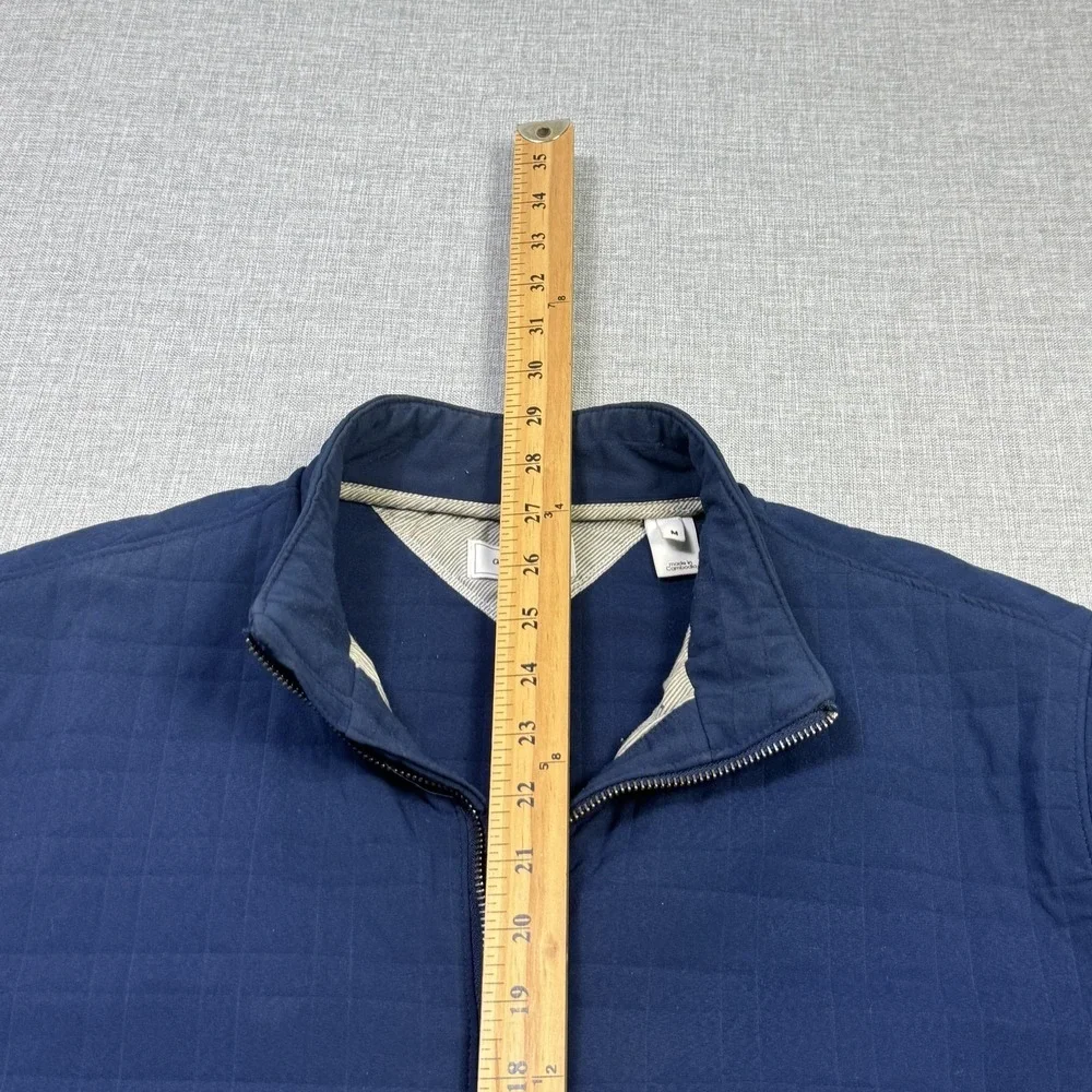 Adidas AdiPure Basic Golf Jacket‎ Mens Medium Quilted Blue Insulated Full Zip